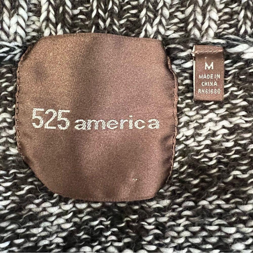 525 America Wool Blend Marled Knit Ombré Fit & Flare Peplum Wrap Cardigan, Med - Picture 11 of 15